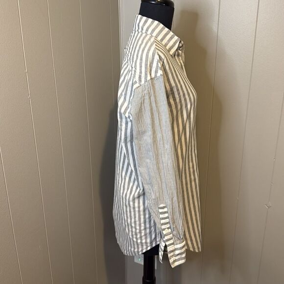 Solid & Striped Women’s Extra Small Cover Up Casual Button Down Shirt Stripes - Picture 3 of 6